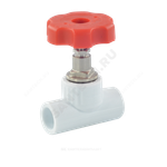 Клапан (вентиль) PP-R запорный белый Дн 32х90гр внутренняя пайка VALFEX 10146032
