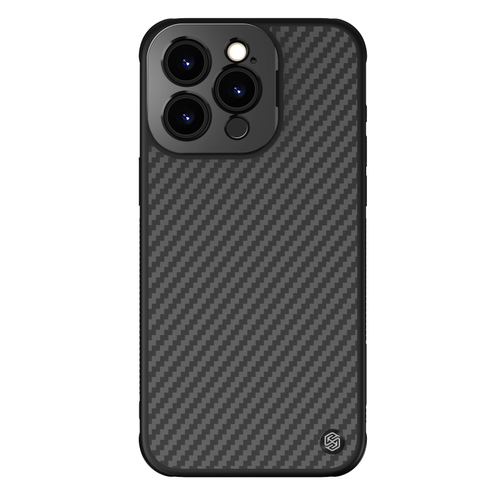 Чехол от Nillkin из арамидного волокна для iPhone 15 Pro Max, серия CarboProp Magnetic Case, с поддержкой MagSafe и металлической откидной крышкой