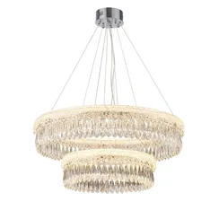 Люстра подвесная светодиодная NewRgy NWL152-ф800+500*H160(1200) CHROME, 500 Вт, хромированная