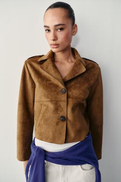 КУРТКА ИЗ ИСКУССТВЕННОЙ ЗАМШИ — ZARA