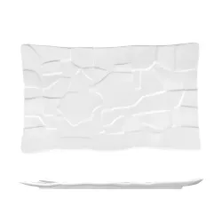 Блюдо прямоугольное 32,5*19,5 см h2 см Texture Style белое фарфор P.L. Proff Cuisine [4]