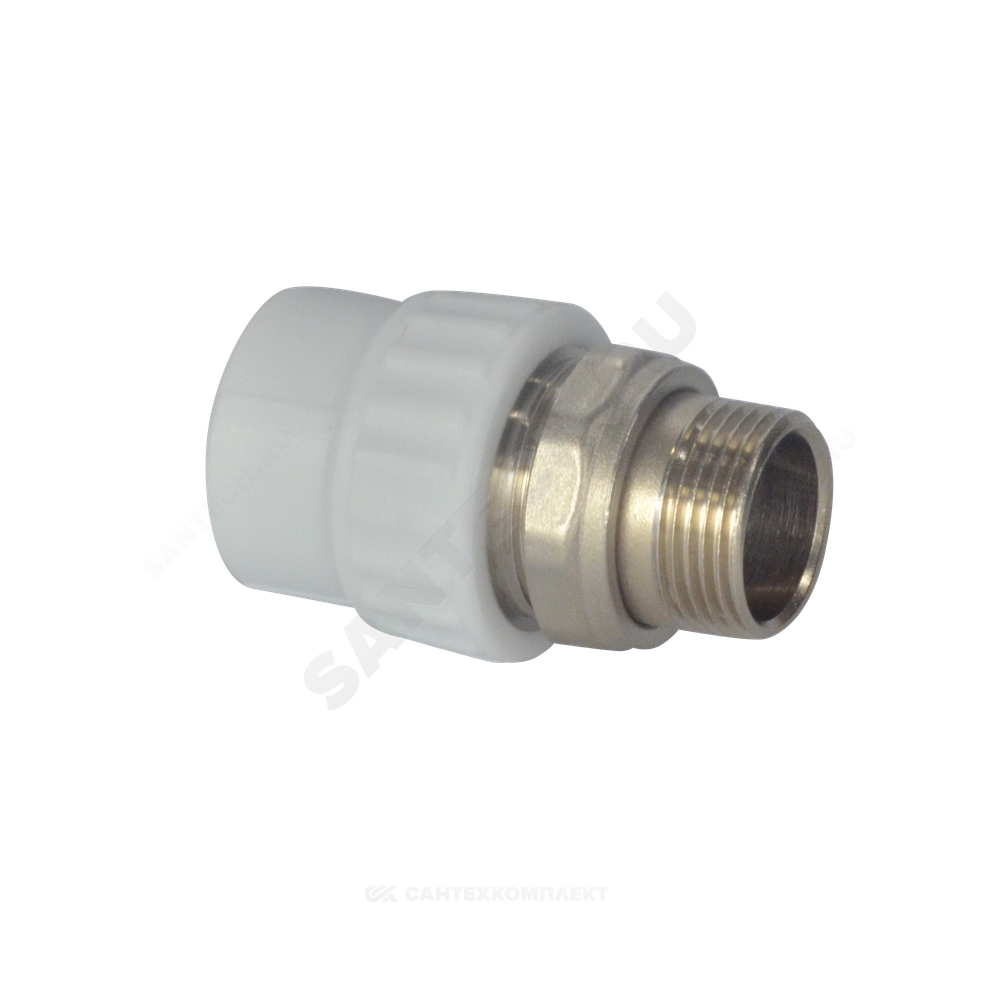 Муфта PP-R комбинированная разъемная белая Дн 20х1/2" НР для радиатора VALFEX 10159020