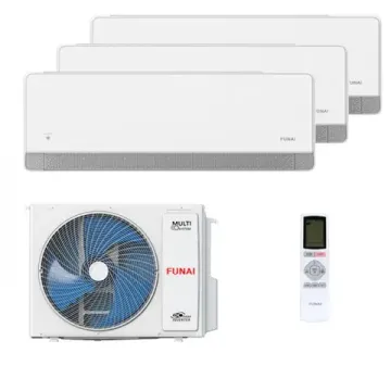 Мультисплит система на 3 комнаты Funai RAM-I-KMS25HP.W01/S x 3 / RAM-I-3OK60HP.01/U