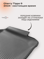 Автомобильные коврики ЭВА с бортами на 3 ряда для Chery Tiggo 9 (23-н.в.)