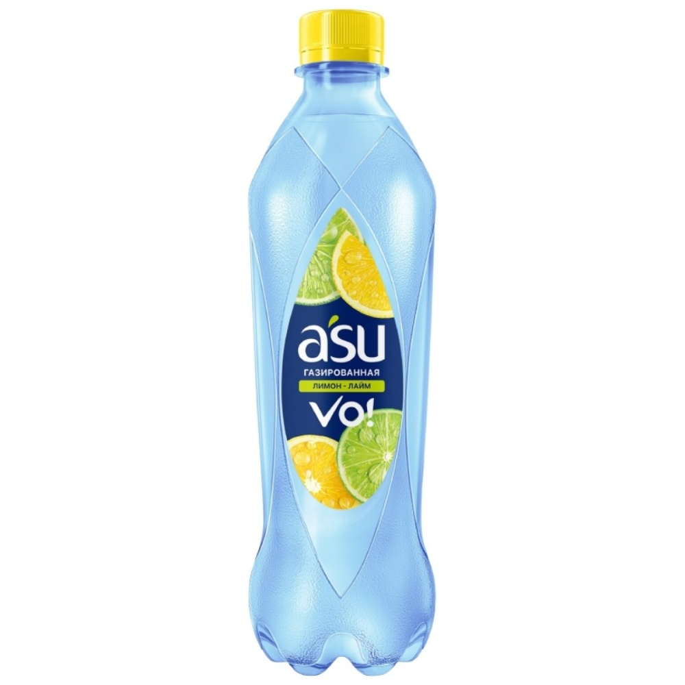 Минеральная вода Asu лимон-лайм газированая 1.5 л