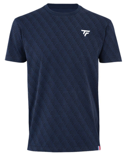 Мужская теннисная футболка Tecnifibre Graphic Stretch - небесный