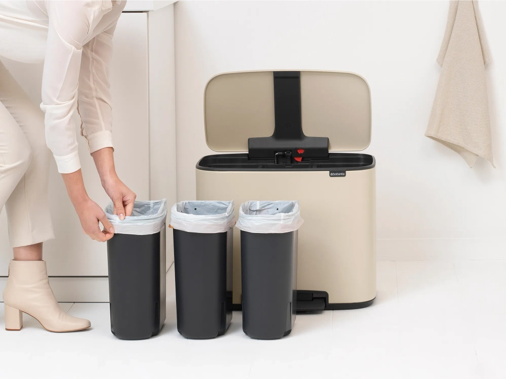 Brabantia Контейнер для сортировки Bo 3х11л Soft Beige 202346