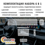 CHERY Tiggo 7 PRO MAX (2022) - комплект защитных пленок 6 в 1. Пленка защитная ControlTek HYBRID со слоем TOP COAT. Толщина: 6 mil. (175 мкм.)