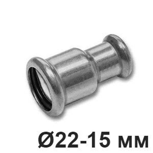 Муфта переходная для труб Ø 22-15 мм, сталь, Retrika, RMF-22/15C / Ø 22-15 мм