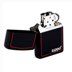 Зажигалка Zippo № 218ZB с покрытием Black Matte, латунь/сталь, чёрная с фирменным логотипом