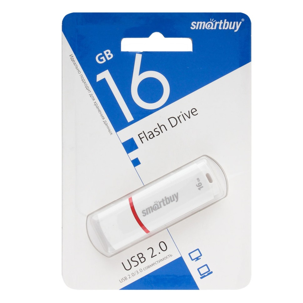 USB флеш накопитель Smartbuy 16GB Crown White (SB16GBCRW-W)