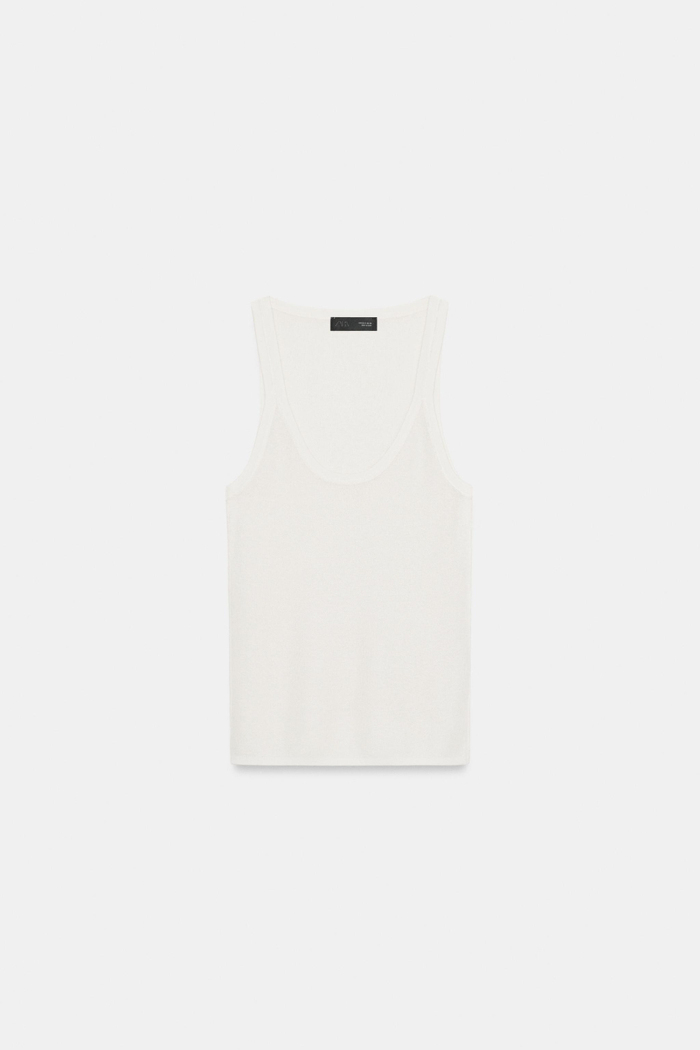 ТОП ИЗ ТРИКОТАЖА БЕЗ РУКАВОВ — ZARA
