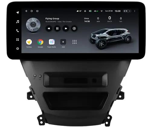 Магнитола для Hyundai Elantra 5 MD 2013-2015 (перенос БК вниз) - Teyes LUX ONE ROUND монитор 12.3" 2K QLED на Android 10, Быстрая, CarPlay, 4G SIM-слот