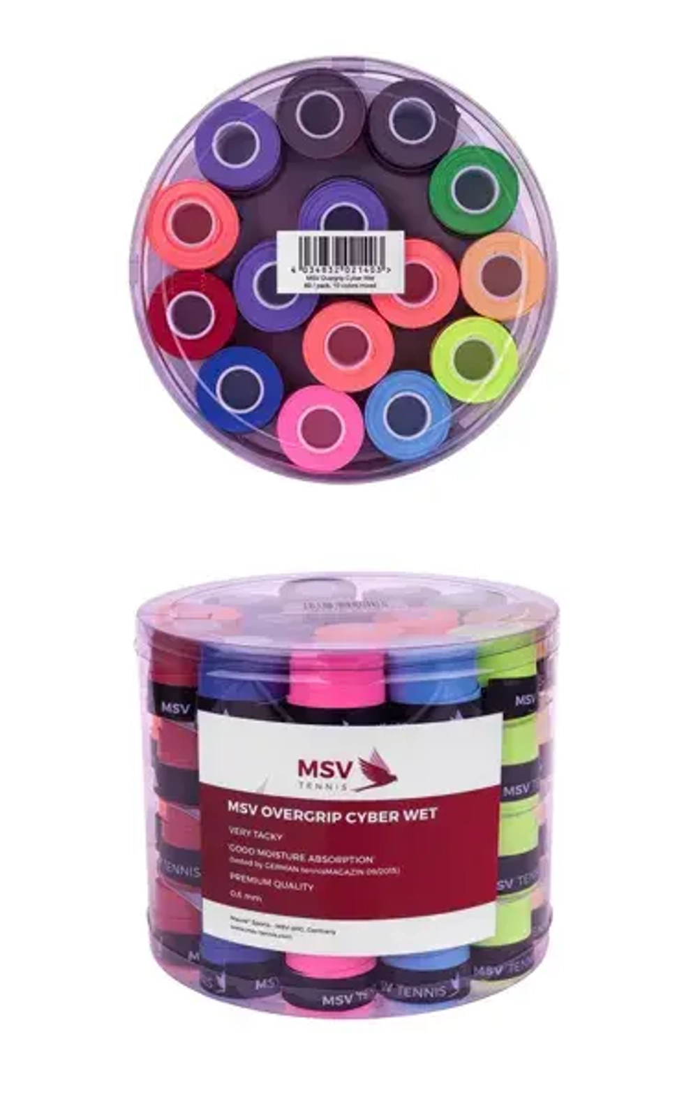 Намотка MSV Overgrip Cyber Wet, 10 colors ,  60шт/уп