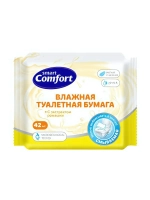 Бумага туалетная влажная COMFORT smart с ромашкой 42шт✦