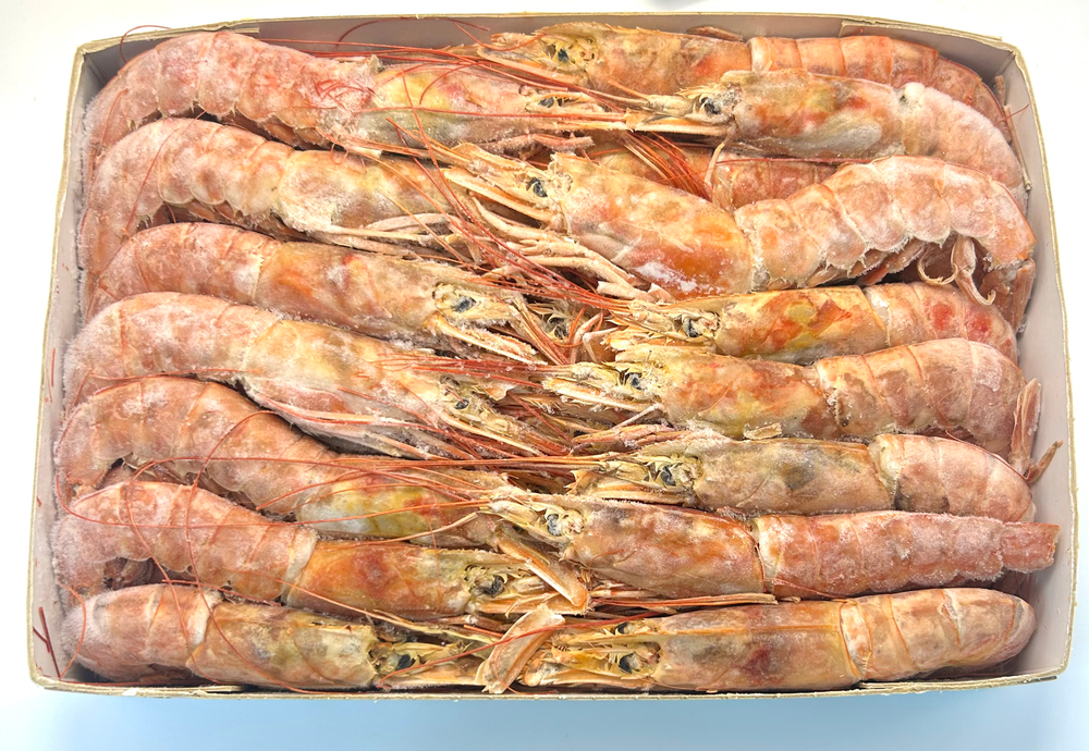 Креветки аргентинские Tradarsa дикие с головой L1 замороженные, 2 кг