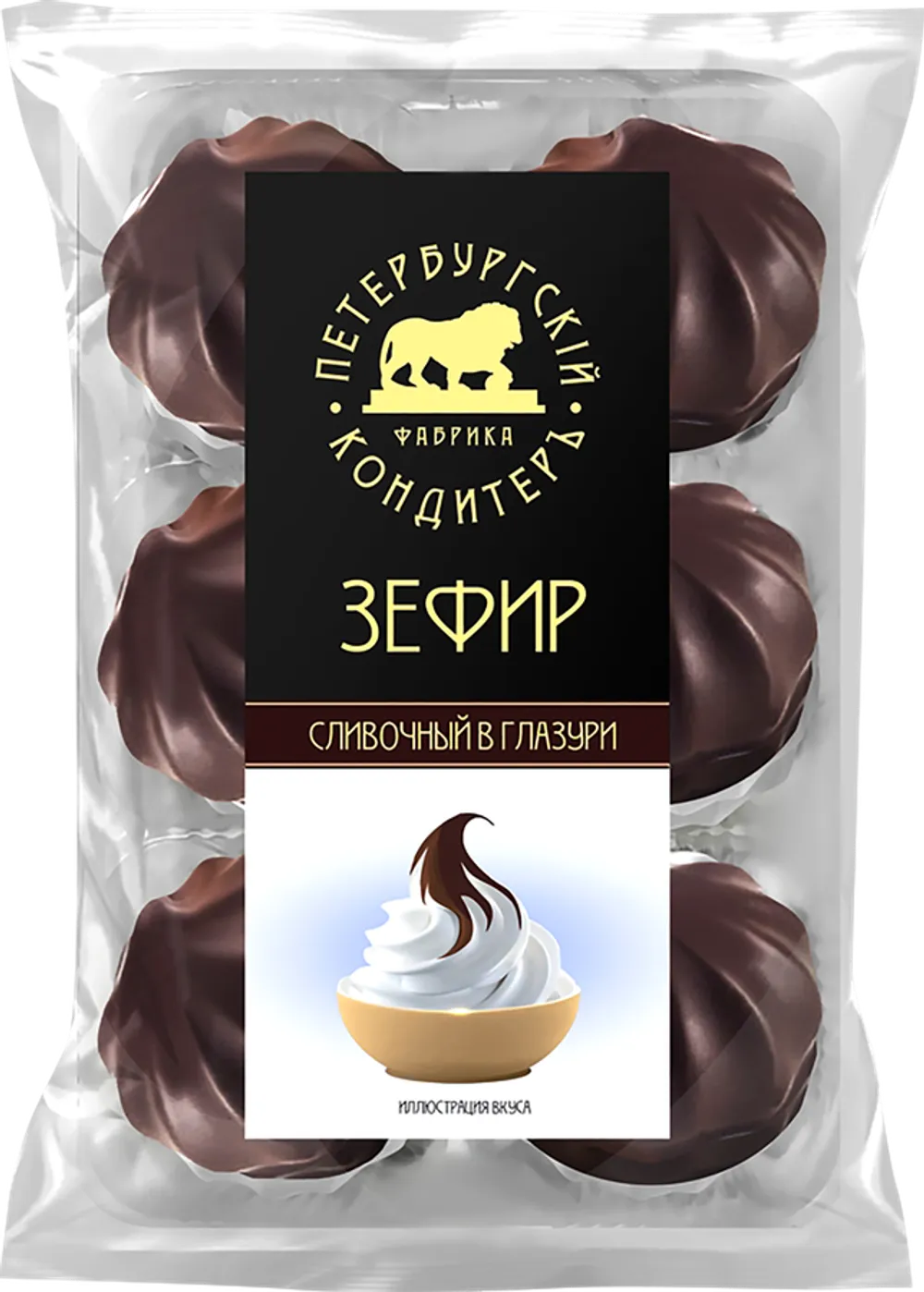 Зефир Петербургский Кондитер Сливочный в глазури 390г