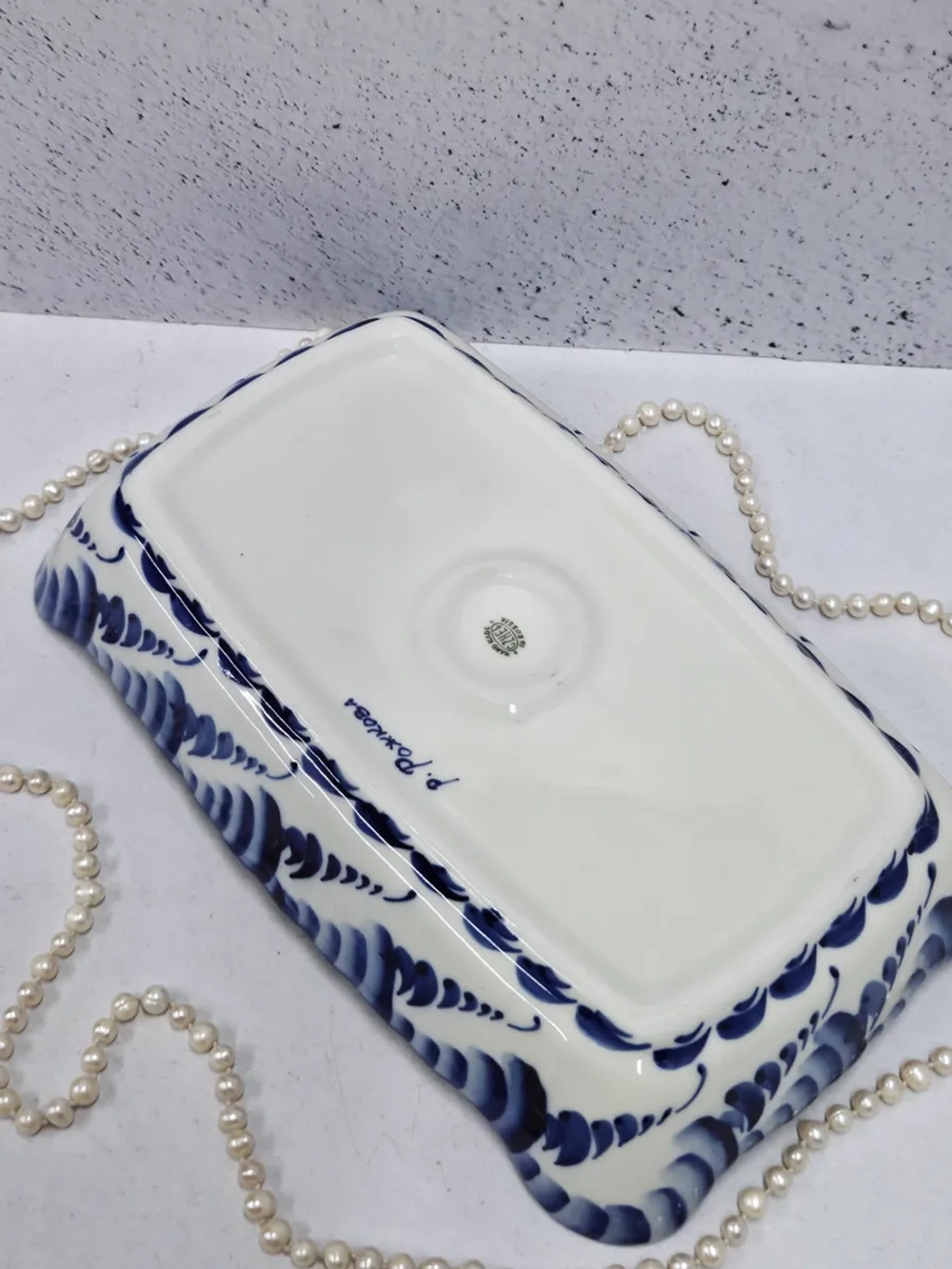 Блюдо для заливного Гжель салатник