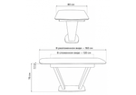 Керамический стол Woodville Петир 120(160)х80х75 larka grey, черный