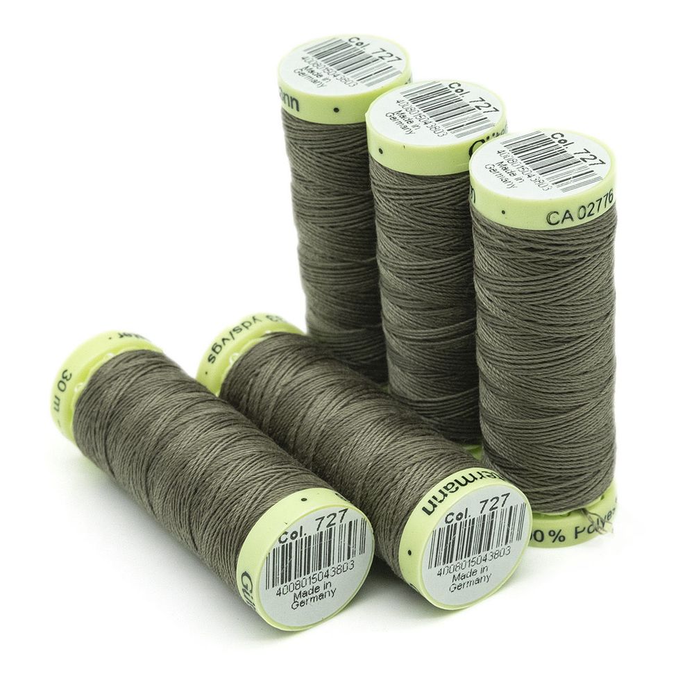 Нитки отделочные Gutermann Top Stitch 30 (30 метров), 5 кат. | 727 дымч. серо-зеленый