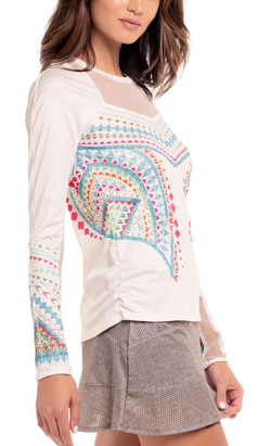 Женская теннисная футболка (dł. Рукава) Lucky in Love Desert Vibes Long Sleeve - белый