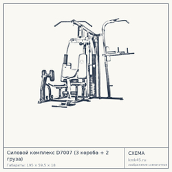 Силовой комплекс D7007 (3 короба + 2 груза) — от 84 000 ₽