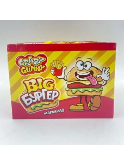 Жевательный мармелад BIG CRAZY BURGER блок