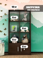Стеллаж деревянный с дверцами