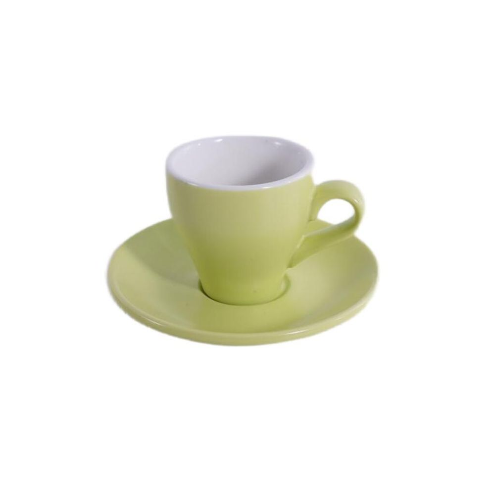 Кофейная пара 100 мл светло-зеленая матовая d 6,4 см h6,2 см Barista (Бариста) P.L. [6]