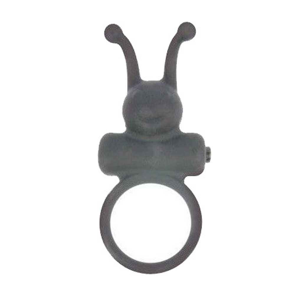 Чёрное эрекционное кольцо в форме букашки с вибрацией Bior Toys Sex Expert SEM-55111