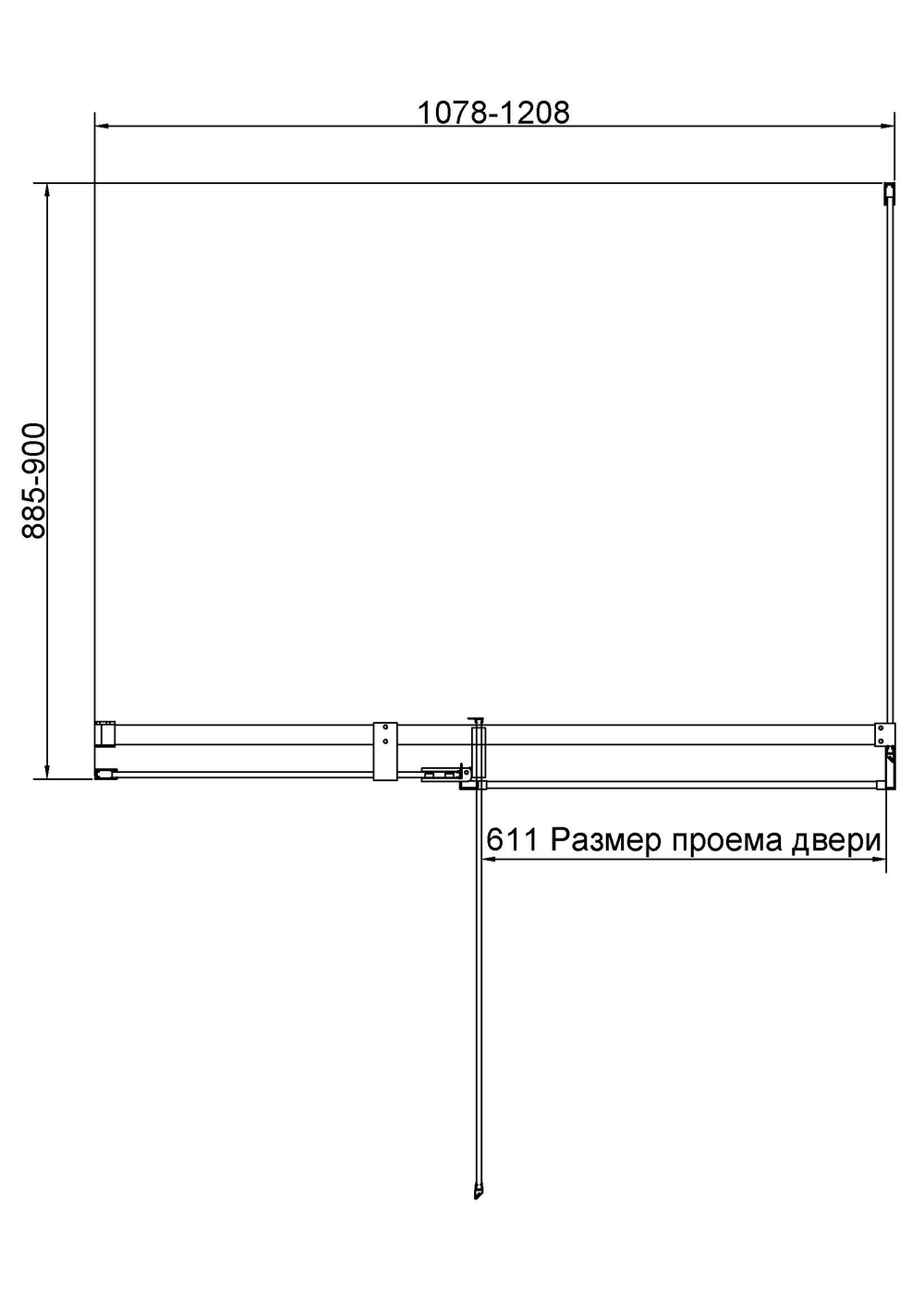 Душевой уголок Vincea Экстенза (Extenza) VSR-4EX111290CLG, 1100/1200*900, брашированное золото, стекло прозрачное