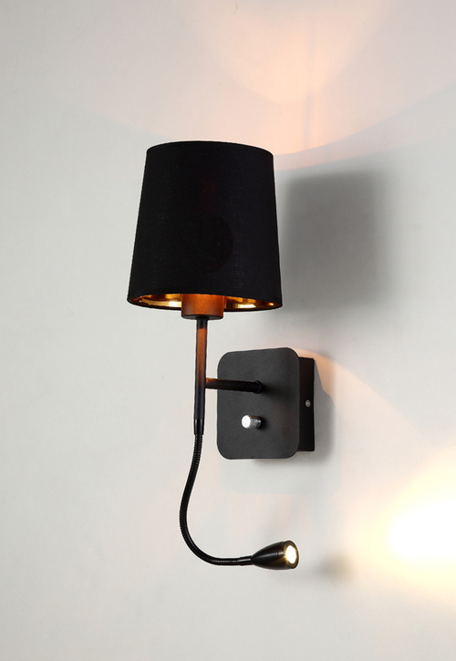 Настенный светильник Crystal Lux PABLO AP2 BLACK/BLACK-GOLD