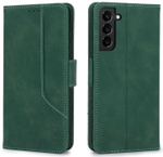 Стильный чехол-книжка из кожи для SAMSUNG S22 (не ULTRA/ FE/ PLUS!) с отделом для наличных, 3 слотами для карт и подставкой