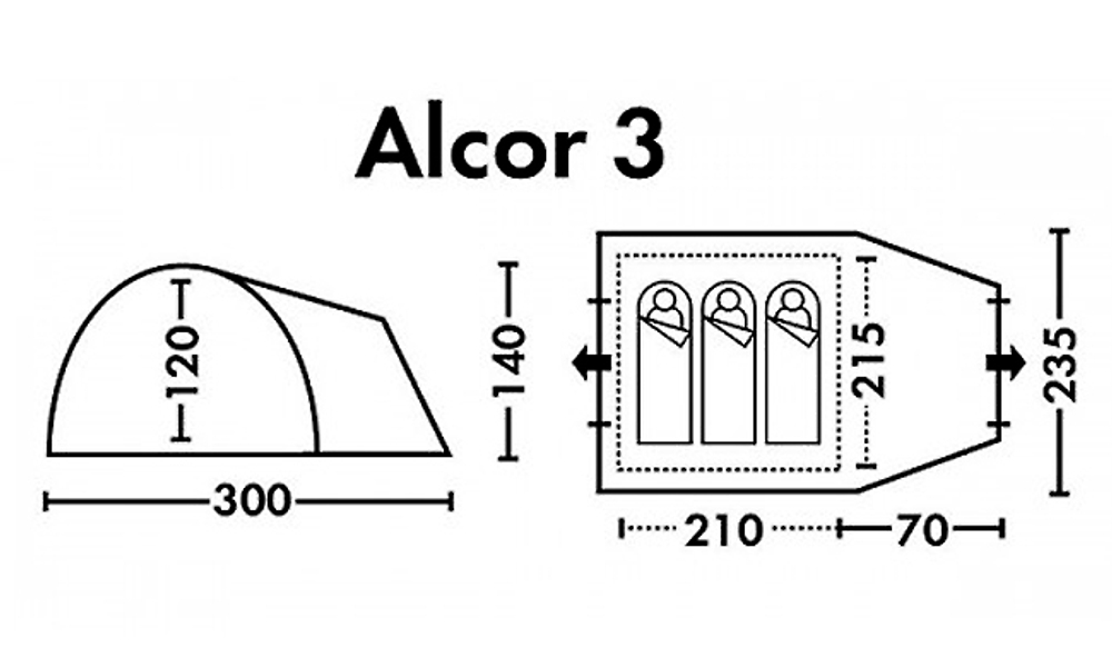 Полуавтоматическая палатка FHM Alcor 3