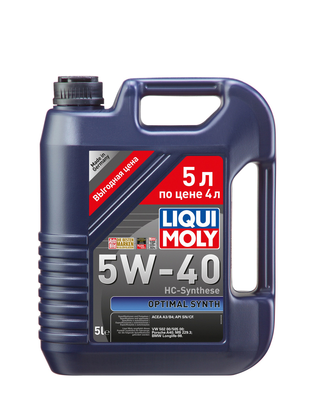 Масло Liqui Moly Optimal Diesel 10W40 (5л) п/синтетика
