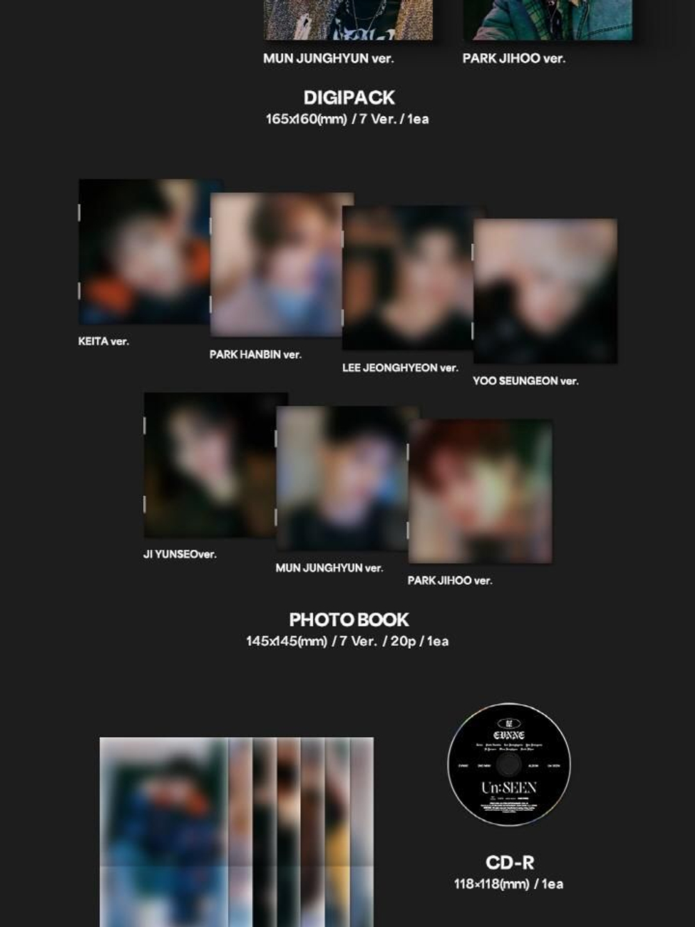 Альбом EVNNE - UN: SEEN 2nd Mini Album DIGIPACK RANDOM Version