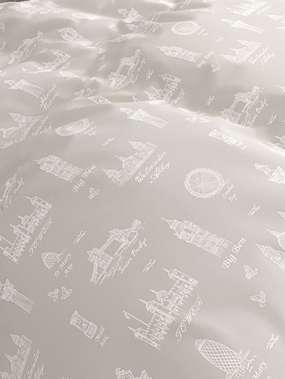 Пододеяльник сатин Milky Garden "Foggy Albion" 1,5-спальный на молнии 145x215 см