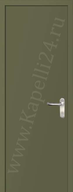 Дверь влагостойкая пластиковая KAPELLI multicolor ДГ RAL 6013 Тростниково-зеленый + коробка