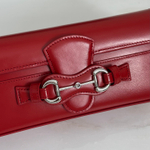 Женская сумка Gucci Horsebit — красная — фото 5