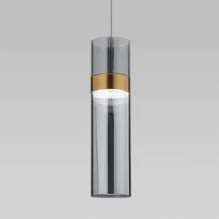 Подвесной светильник Lumen 50244/1 LED латунь/дымчатый Eurosvet