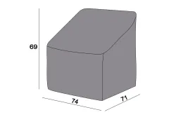 Защитный чехол на кресло Канны 71×74×69 см, цвет серый