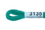 Мулине Gamma 100% хлопок, цв.3135 зеленый, 24 мотка по 8 метров, 894558462