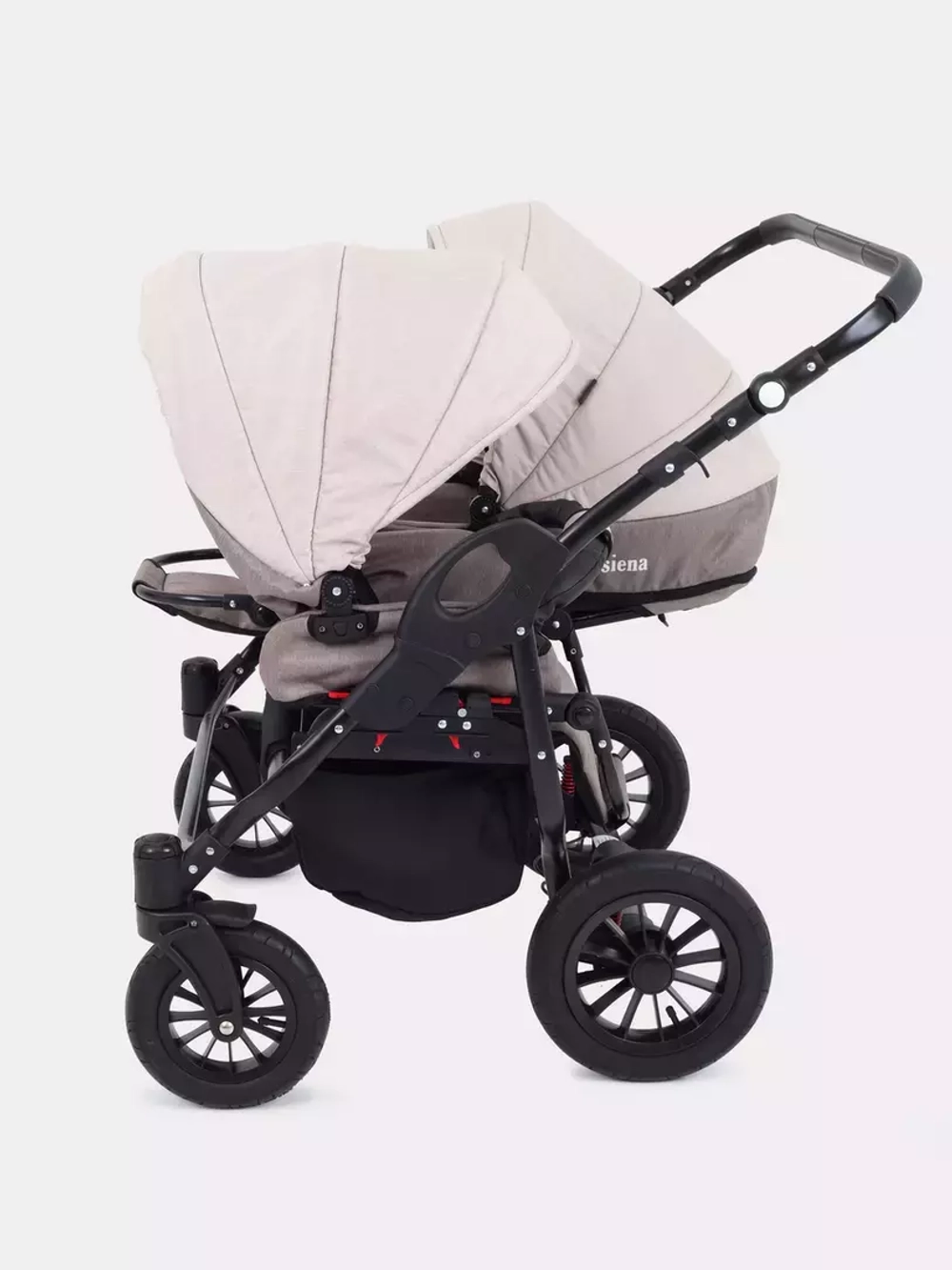 Коляска SIENA DUO (BartPlast) 02 коричневый-бежевый