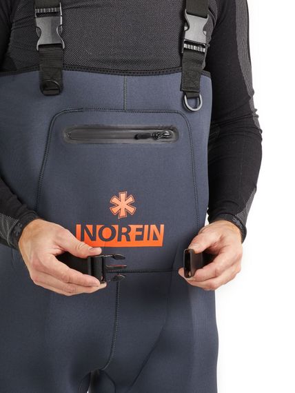 Полукомбинезон заброд. Norfin SHADOW NEOPRENE BOOTFOOT р.44-L-S с сапогами резина