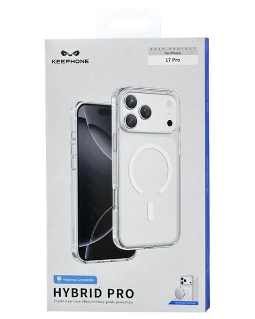 Накладка для i-Phone 17 Pro Keephone Hybrid Pro MagSnap прозрачный