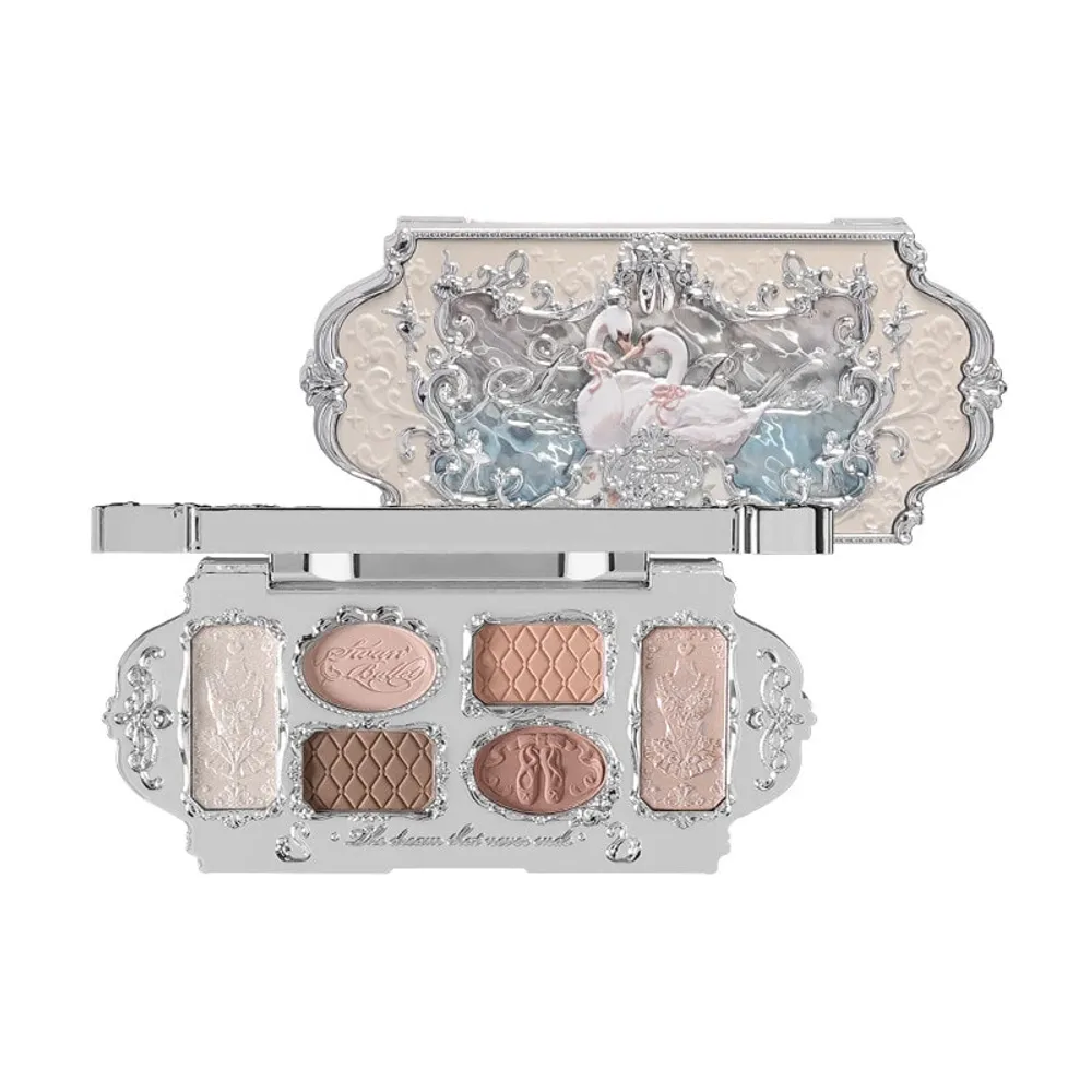 Палетка теней Flower Knows Swan Ballet 6-Color Makeup Palette - 01 White Swan