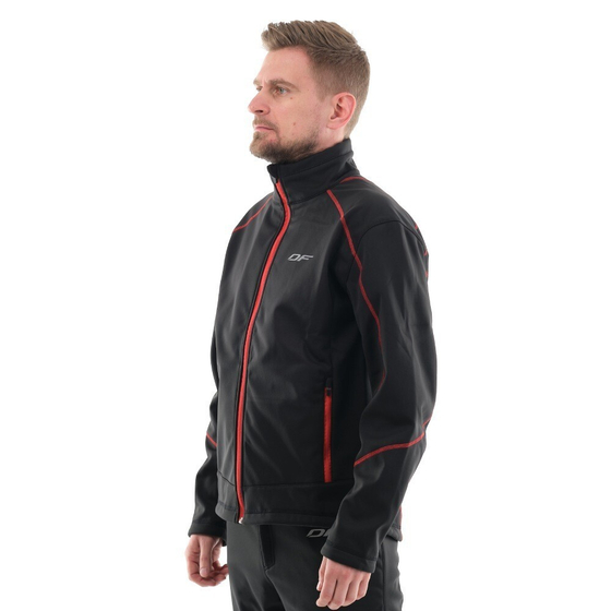 КУРТКА МУЖСКАЯ DRAGONFLY EXPLORER BLACK-RED SOFTSHELL
