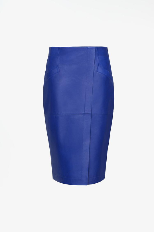 ZARA X JOHN GALLIANO ЮБКА МИДИ ИЗ 100% — LIMITED EDITION, ЯРКО-СИНИЙ