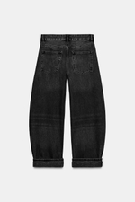 ДЖИНСЫ BALLOON С ОТВОРОТАМИ И СРЕДНЕЙ ПОСАДКОЙ — ZW COLLECTION — ZARA