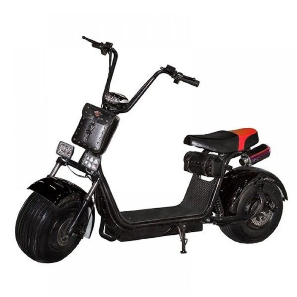 Электроскутер Citycoco с глушителем 1500W, 20Ah Синий